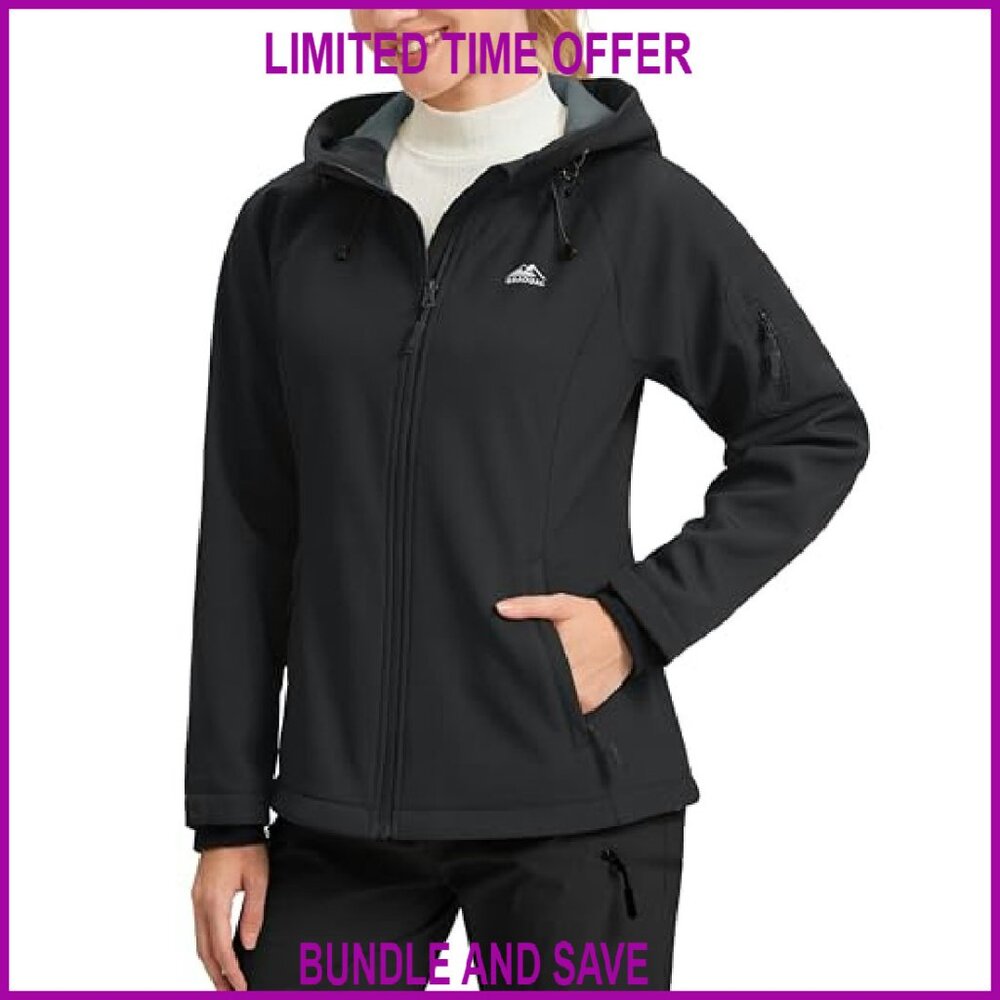 Fleece Lined Softshell Jacket Windproof Waterproo… - image 3